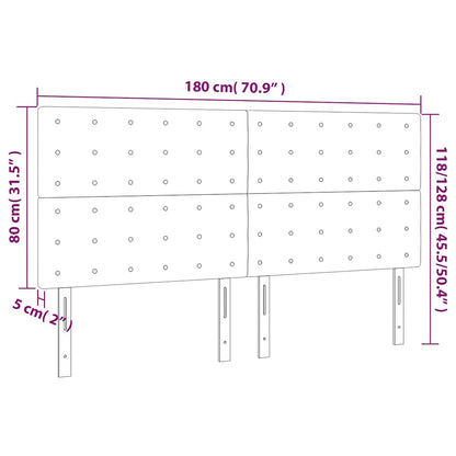 vidaXL Kopfteil Dunkelgrün 180x5x118/128 cm Samt