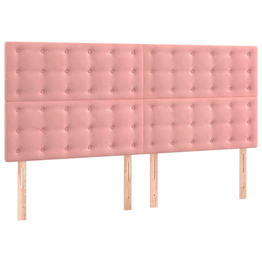 vidaXL Kopfteil Rosa 180 x 5 x 118/128 cm Samt