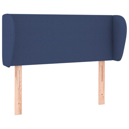 vidaXL Kopfteil mit Ohren Blau 83x23x78/88 cm Stoff