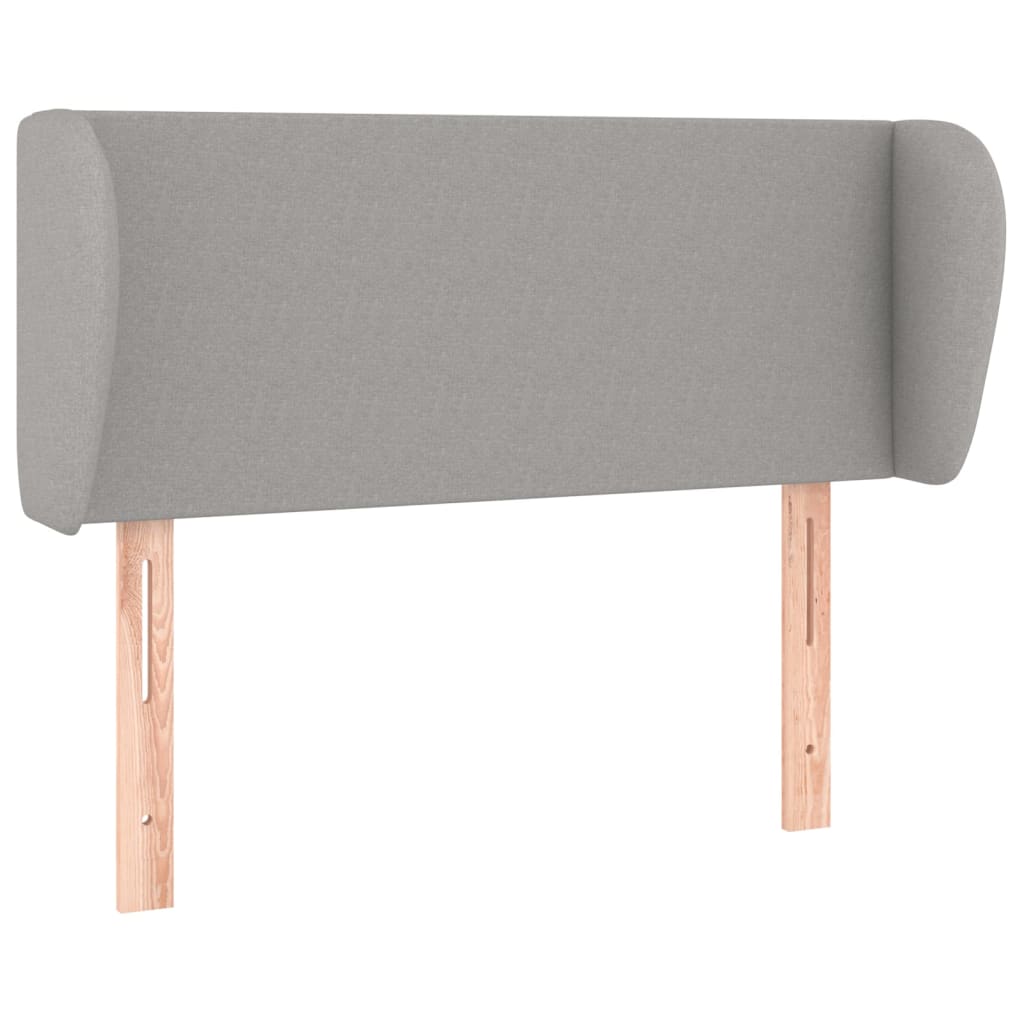 vidaXL Kopfteil mit Ohren Hellgrau 93x23x78/88 cm Stoff