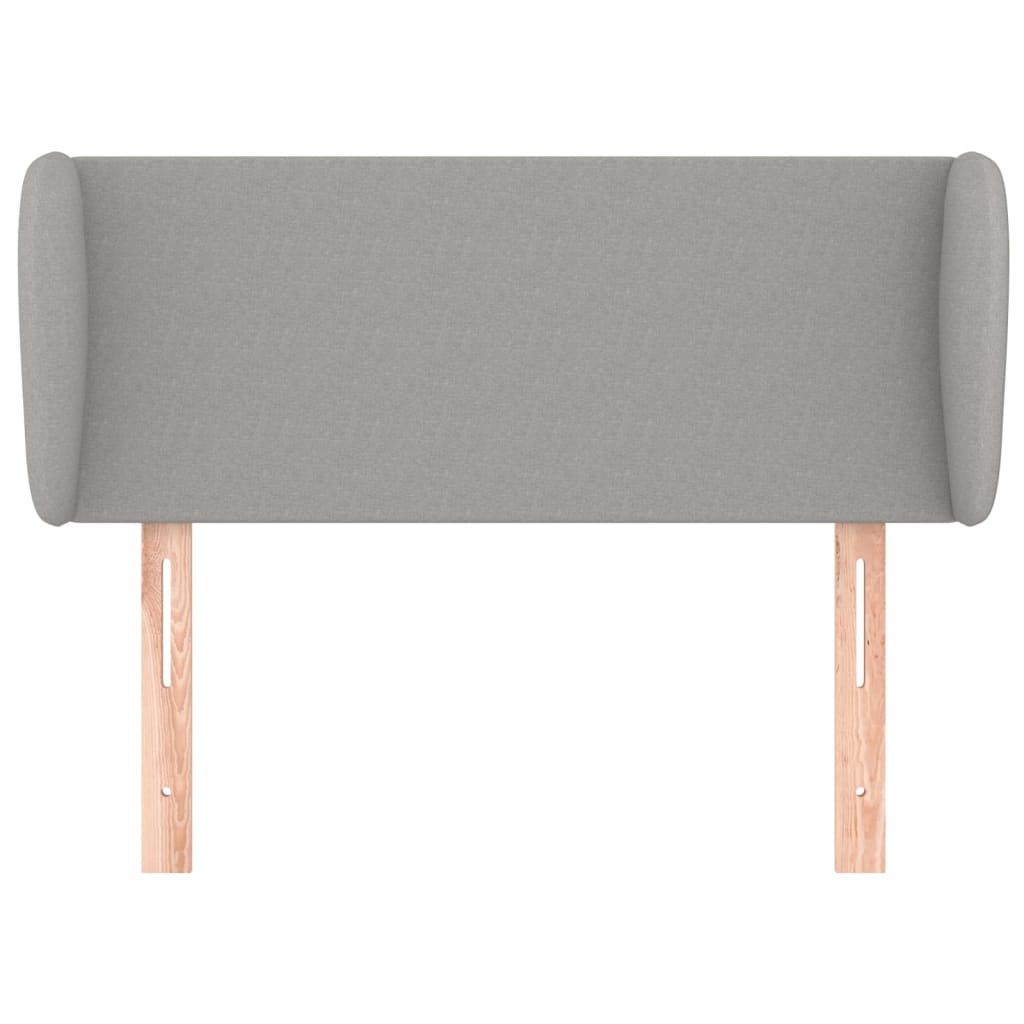 vidaXL Kopfteil mit Ohren Hellgrau 93x23x78/88 cm Stoff