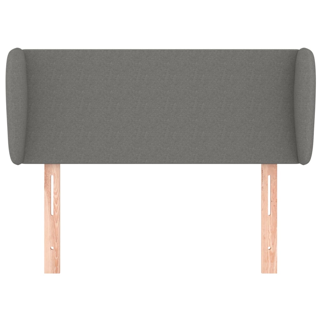 vidaXL Kopfteil mit Ohren Dunkelgrau 93x23x78/88 cm Stoff