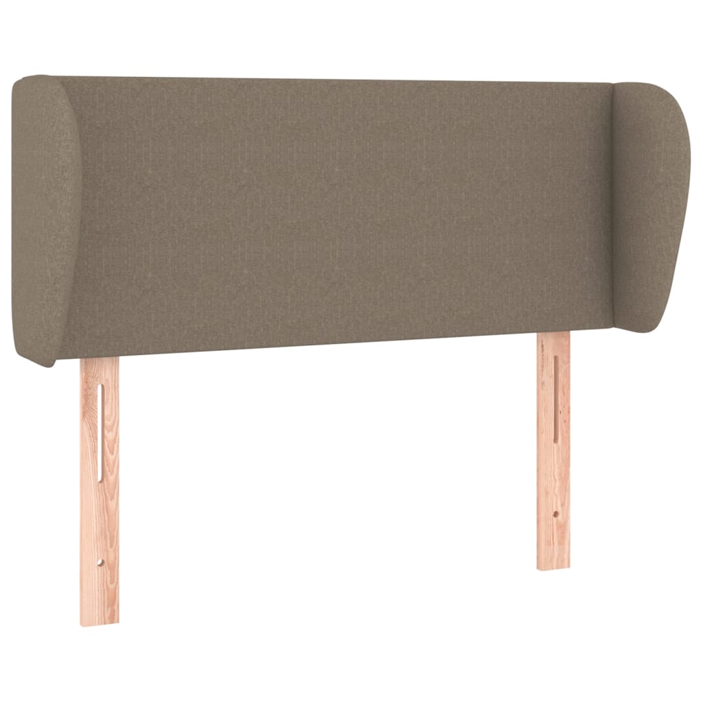 vidaXL Kopfteil mit Ohren Taupe 93x23x78/88 cm Stoff