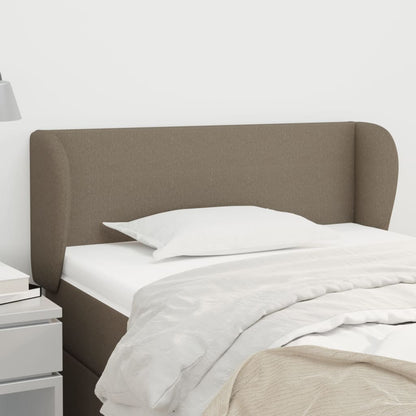 vidaXL Kopfteil mit Ohren Taupe 93x23x78/88 cm Stoff
