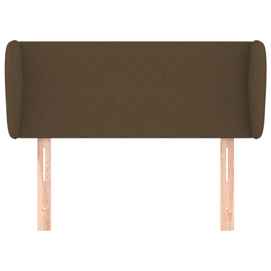 vidaXL Kopfteil mit Ohren Dunkelbraun 103x23x78/88 cm Stoff
