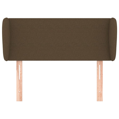 vidaXL Kopfteil mit Ohren Dunkelbraun 103x23x78/88 cm Stoff