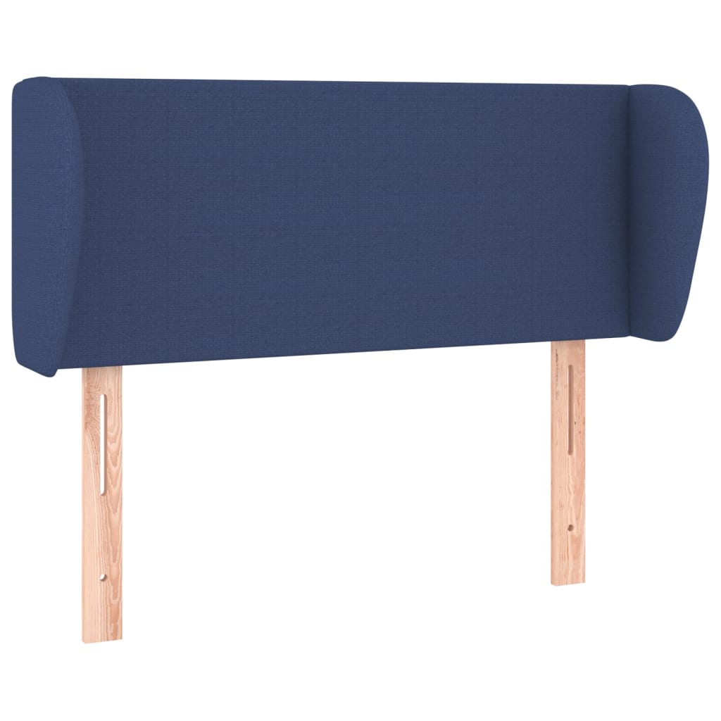 vidaXL Kopfteil mit Ohren Blau 103x23x78/88 cm Stoff