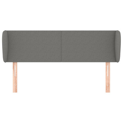 vidaXL Kopfteil mit Ohren Dunkelgrau 147x23x78/88 cm Stoff