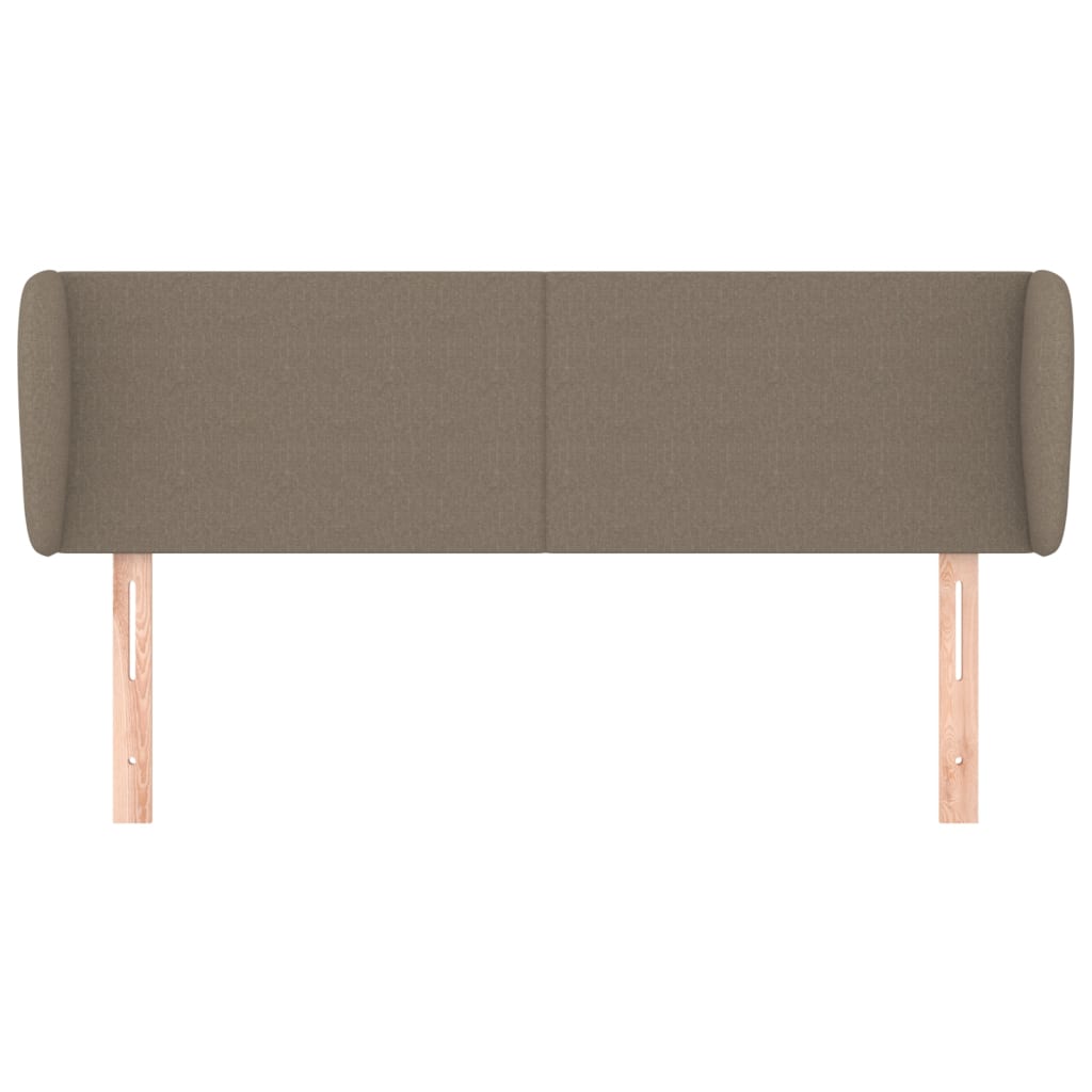 vidaXL Kopfteil mit Ohren Taupe 147x23x78/88 cm Stoff