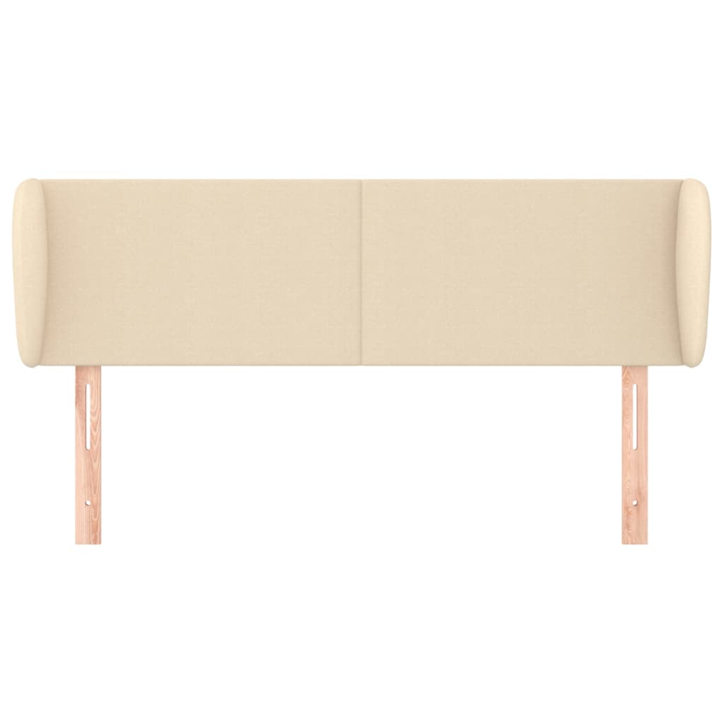vidaXL Kopfteil mit Ohren Creme 147x23x78/88 cm Stoff