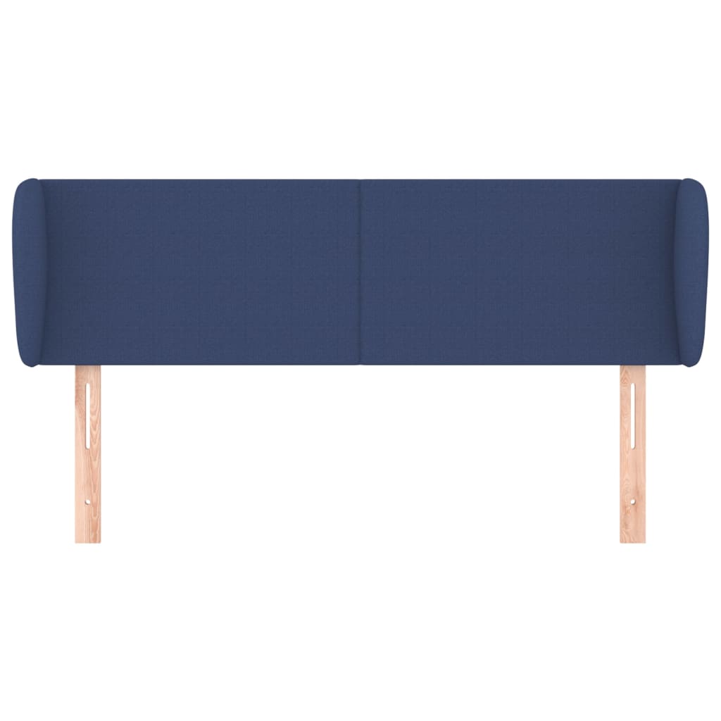vidaXL Kopfteil mit Ohren Blau 147x23x78/88 cm Stoff