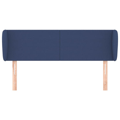 vidaXL Kopfteil mit Ohren Blau 147x23x78/88 cm Stoff