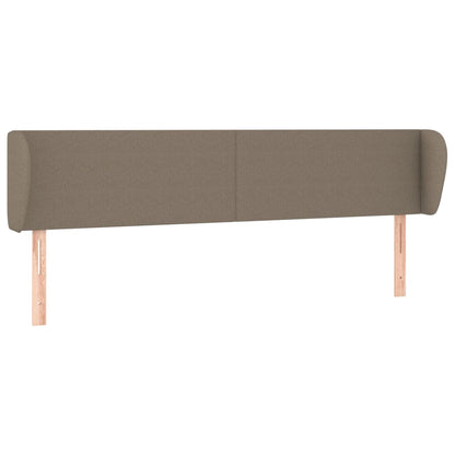 vidaXL Kopfteil mit Ohren Taupe 163x23x78/88 cm Stoff
