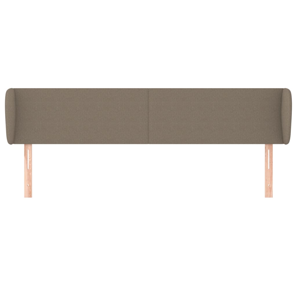 vidaXL Kopfteil mit Ohren Taupe 163x23x78/88 cm Stoff