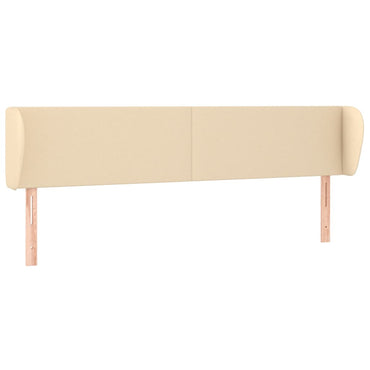 vidaXL Tête de lit à oreilles Crème 163x23x78/88 cm Tissu