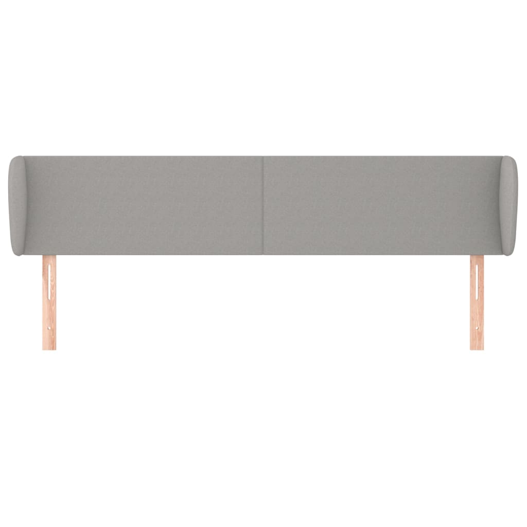 vidaXL Kopfteil mit Ohren Hellgrau 183x23x78/88 cm Stoff