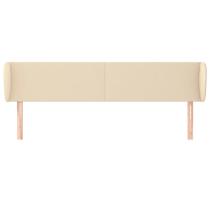 vidaXL Kopfteil mit Ohren Creme 183x23x78/88 cm Stoff