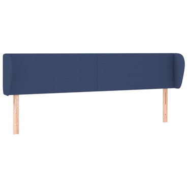 vidaXL Kopfteil mit Ohren Blau 183x23x78/88 cm Stoff
