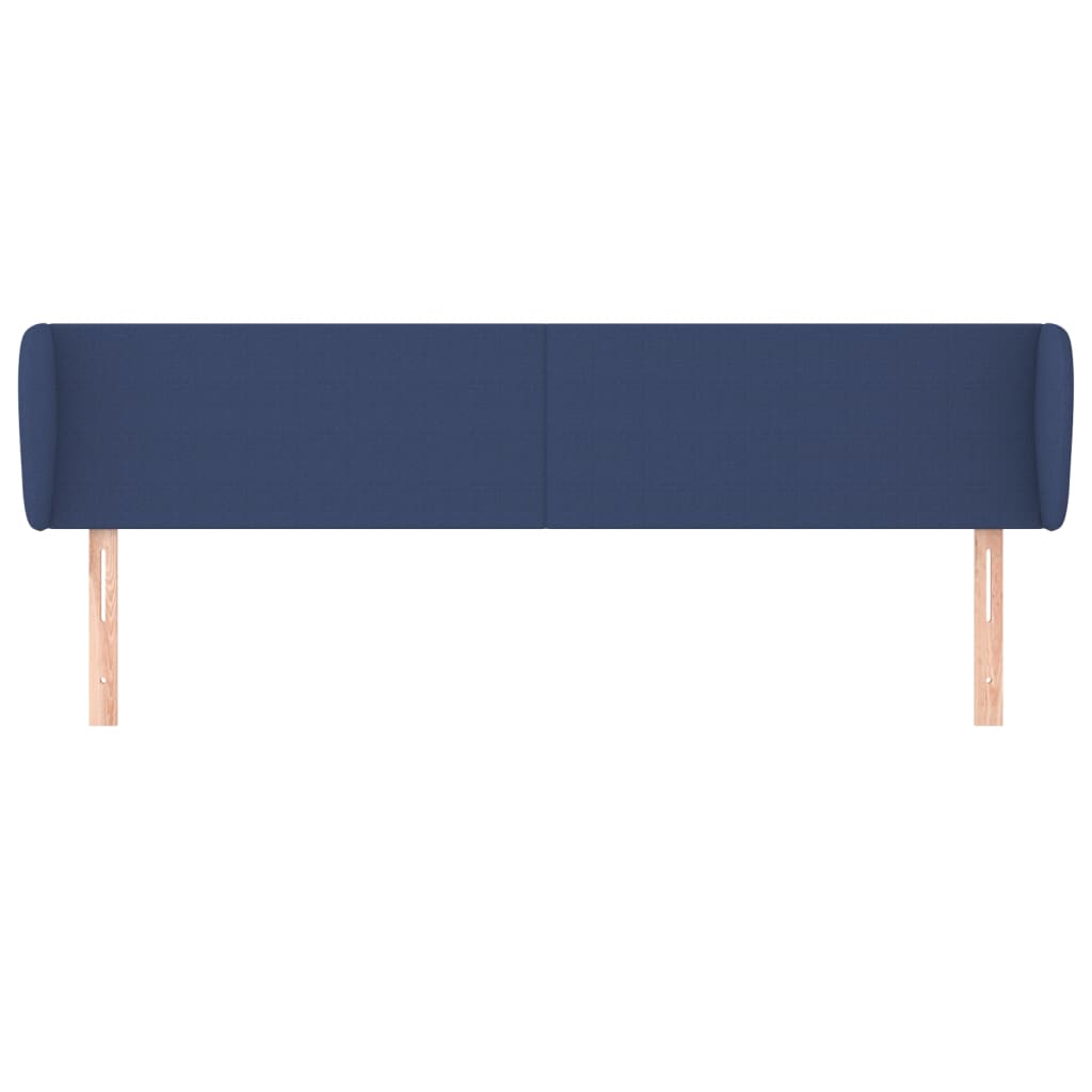 vidaXL Kopfteil mit Ohren Blau 183x23x78/88 cm Stoff