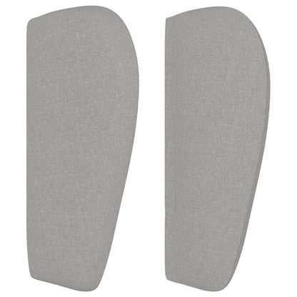 vidaXL Kopfteil mit Ohren Hellgrau 203x23x78/88 cm Stoff
