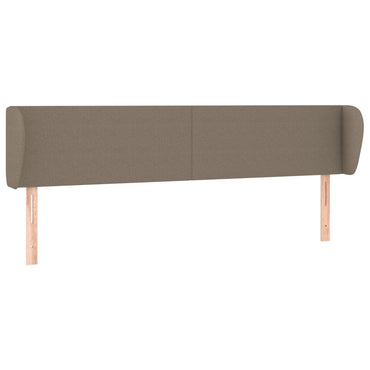 vidaXL Kopfteil mit Ohren Taupe 203x23x78/88 cm Stoff