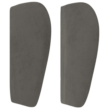 vidaXL Kopfteil mit Ohren Dunkelgrau 83x23x78/88 cm Samt