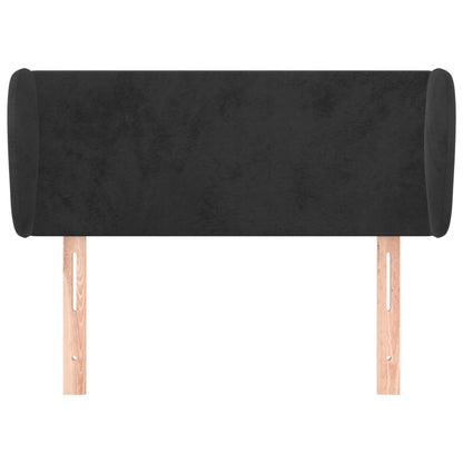 vidaXL Kopfteil mit Ohren Schwarz 83x23x78/88 cm Samt