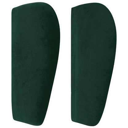 vidaXL Kopfteil mit Ohren Dunkelgrün 83x23x78/88 cm Samt