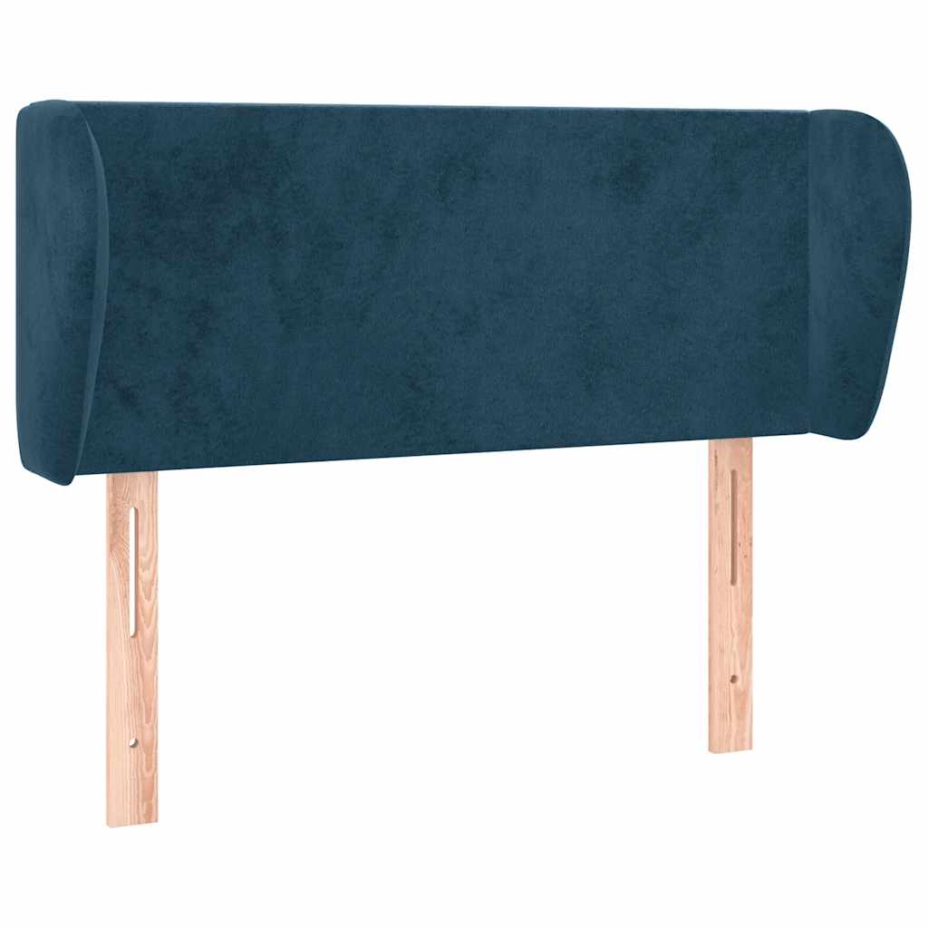 vidaXL Kopfteil mit Ohren Dunkelblau 83x23x78/88 cm Samt