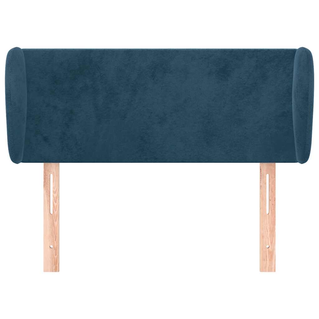 vidaXL Kopfteil mit Ohren Dunkelblau 83x23x78/88 cm Samt