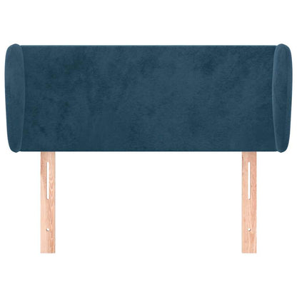 vidaXL Kopfteil mit Ohren Dunkelblau 83x23x78/88 cm Samt