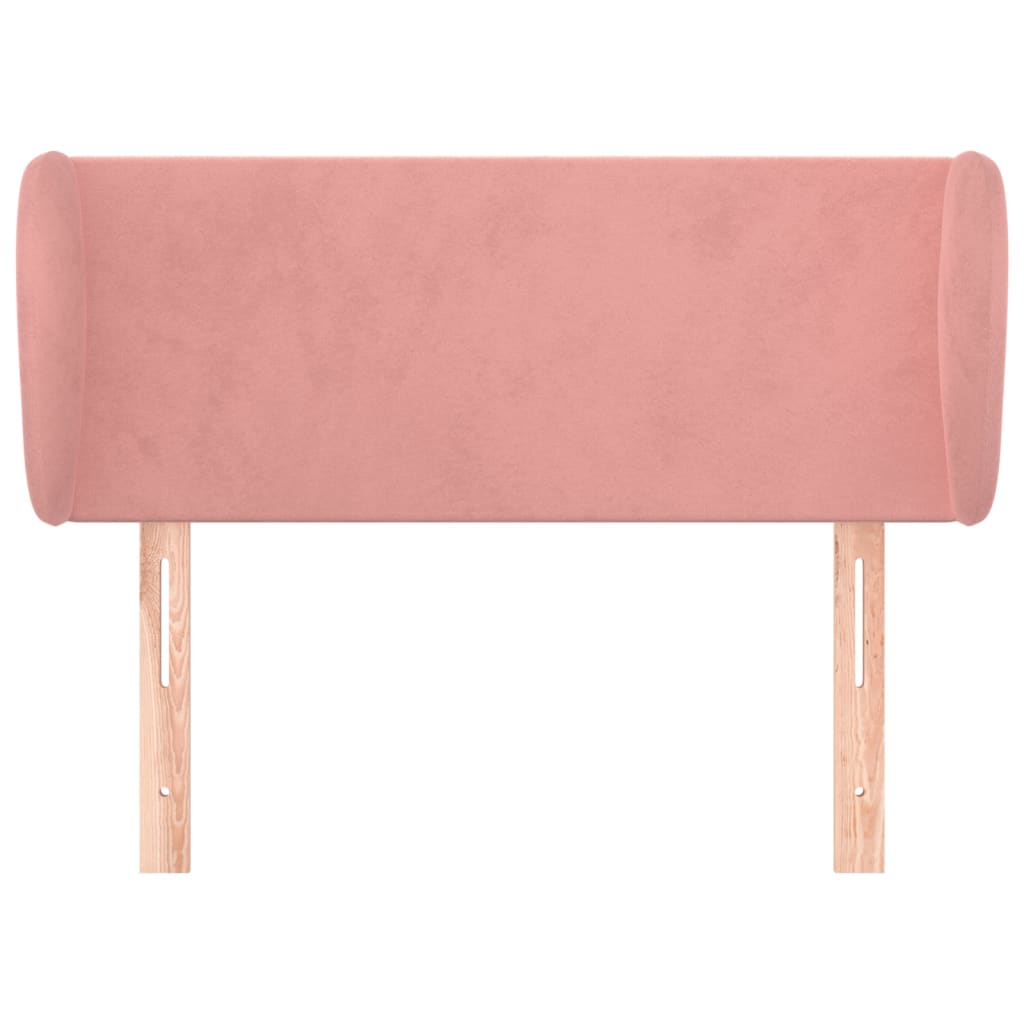 vidaXL Kopfteil mit Ohren Rosa 83x23x78/88 cm Samt