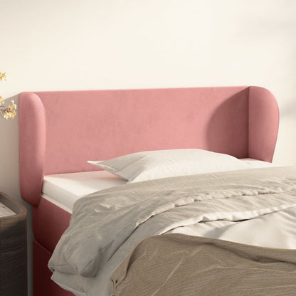 vidaXL Kopfteil mit Ohren Rosa 83x23x78/88 cm Samt