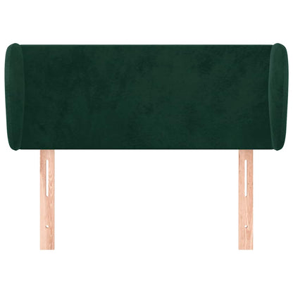 vidaXL Kopfteil mit Ohren Dunkelgrün 93x23x78/88 cm Samt