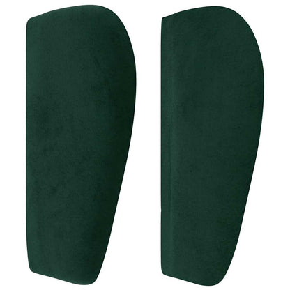 vidaXL Kopfteil mit Ohren Dunkelgrün 93x23x78/88 cm Samt