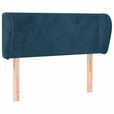 vidaXL Kopfteil mit Ohren Dunkelblau 93x23x78/88 cm Samt