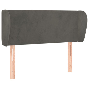 vidaXL Kopfteil mit Ohren Dunkelgrau 103x23x78/88 cm Samt