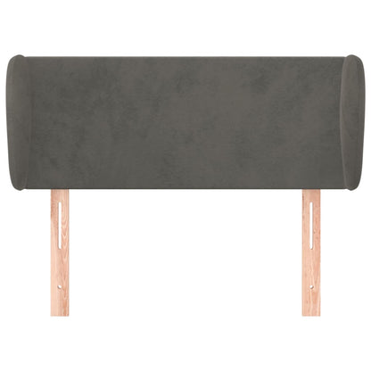 vidaXL Kopfteil mit Ohren Dunkelgrau 103x23x78/88 cm Samt