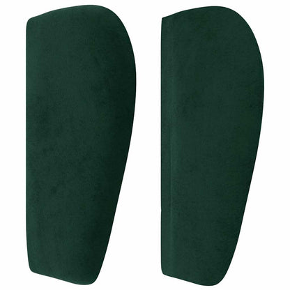 vidaXL Kopfteil mit Ohren Dunkelgrün 103x23x78/88 cm Samt