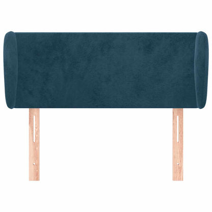 vidaXL Kopfteil mit Ohren Dunkelblau 103x23x78/88 cm Samt