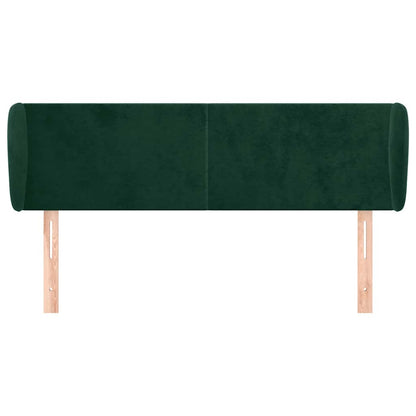 vidaXL Kopfteil mit Ohren Dunkelgrün 147x23x78/88 cm Samt