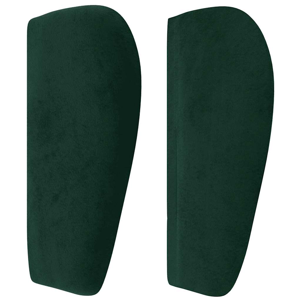 vidaXL Kopfteil mit Ohren Dunkelgrün 147x23x78/88 cm Samt