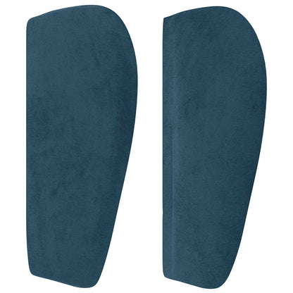 vidaXL Kopfteil mit Ohren Dunkelblau 147x23x78/88 cm Samt