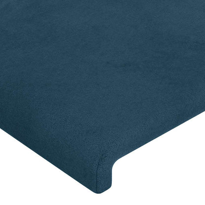 vidaXL Kopfteil mit Ohren Dunkelblau 147x23x78/88 cm Samt