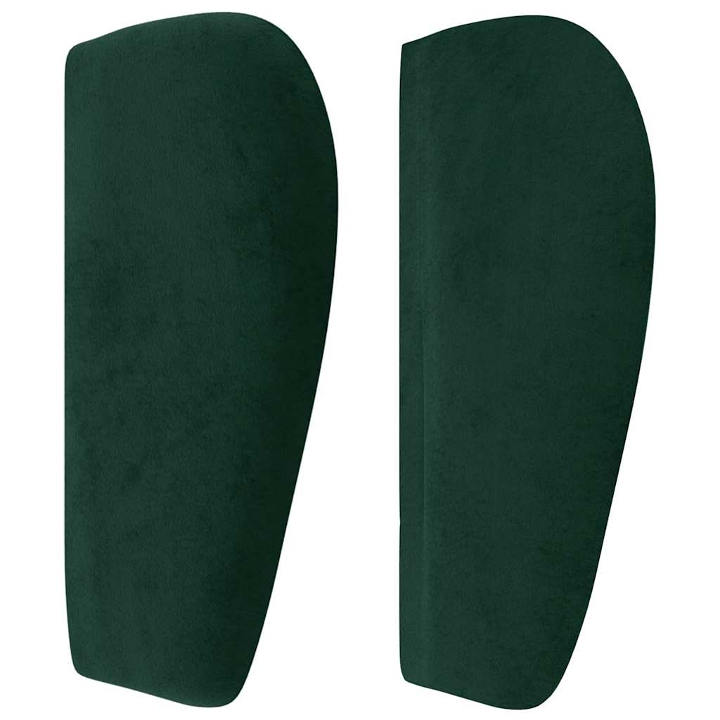vidaXL Kopfteil mit Ohren Dunkelgrün 163x23x78/88 cm Samt
