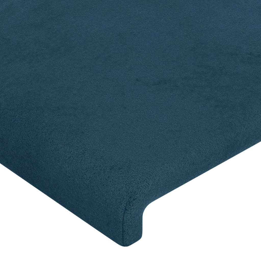vidaXL Kopfteil mit Ohren Dunkelblau 163x23x78/88 cm Samt