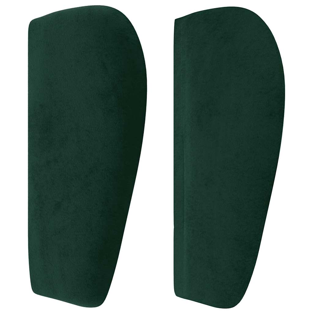vidaXL Kopfteil mit Ohren Dunkelgrün 183x23x78/88 cm Samt