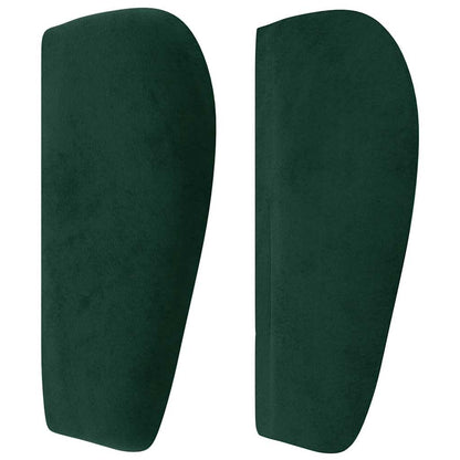vidaXL Kopfteil mit Ohren Dunkelgrün 203x23x78/88 cm Samt