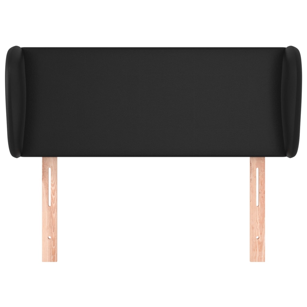 vidaXL Kopfteil mit Ohren Schwarz 103x23x78/88 cm Kunstleder