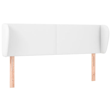 vidaXL Kopfteil mit Ohren Weiß 147x23x78/88 cm Kunstleder